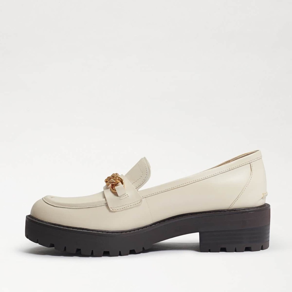 Sam Edelman Taelor Lug Sole Ivory Loafers 5.5 - Picture 8 of 9